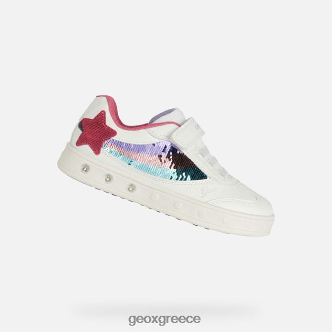 4DBLR01879 λευκό/πολύχρωμο Geox κορίτσι στον ορίζοντα