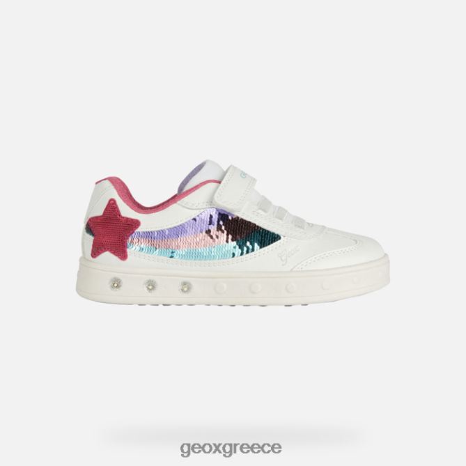 4DBLR01879 λευκό/πολύχρωμο Geox κορίτσι στον ορίζοντα