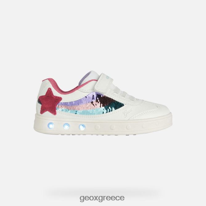4DBLR01879 λευκό/πολύχρωμο Geox κορίτσι στον ορίζοντα