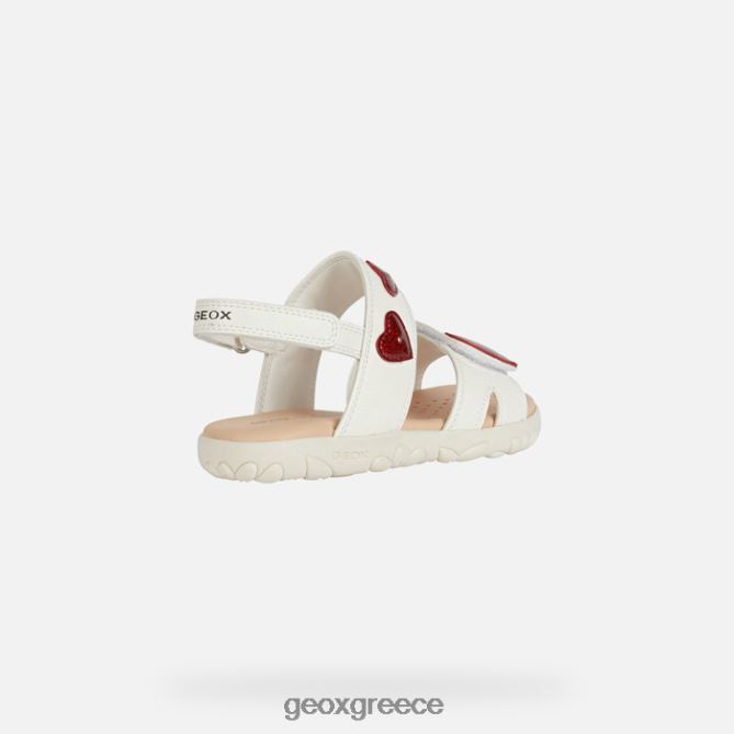 4DBLR01880 λευκό/κόκκινο Geox σανδάλι κορίτσι από την Αϊτή