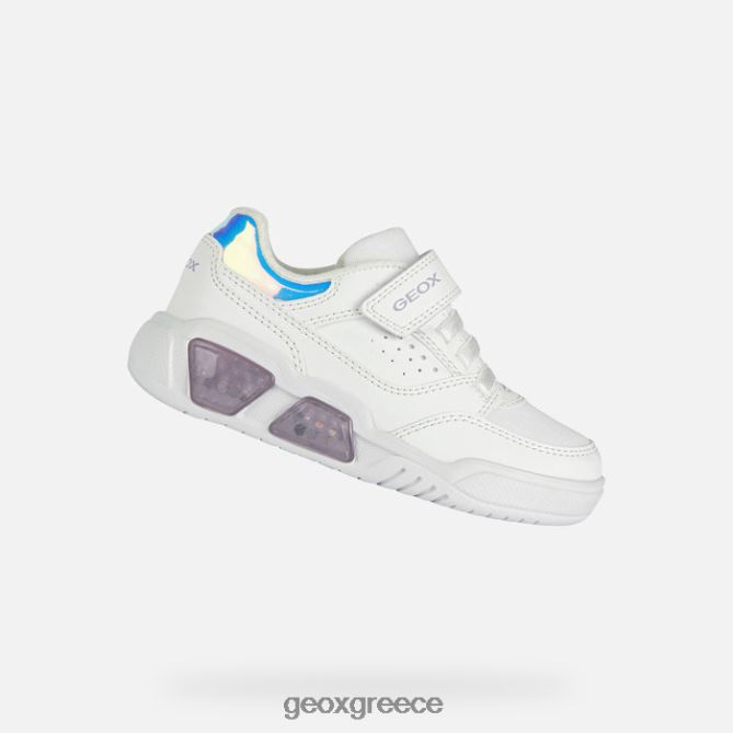 4DBLR01910 λευκό/λιλά Geox illuminus junior