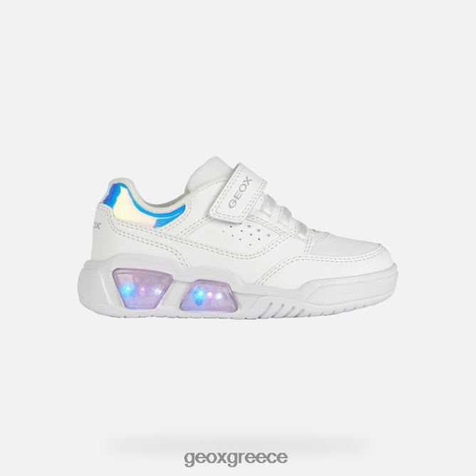 4DBLR01910 λευκό/λιλά Geox illuminus junior