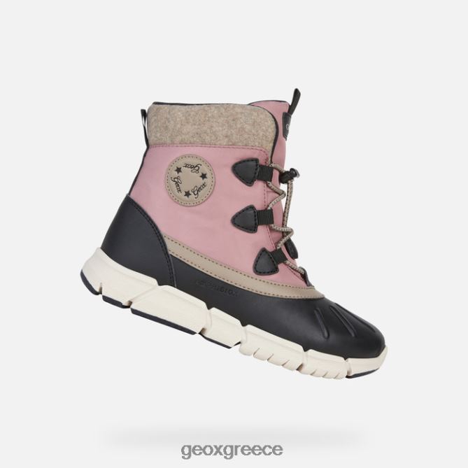 4DBLR01082 μαύρο/δκ ροζ Geox flexyper abx κορίτσι