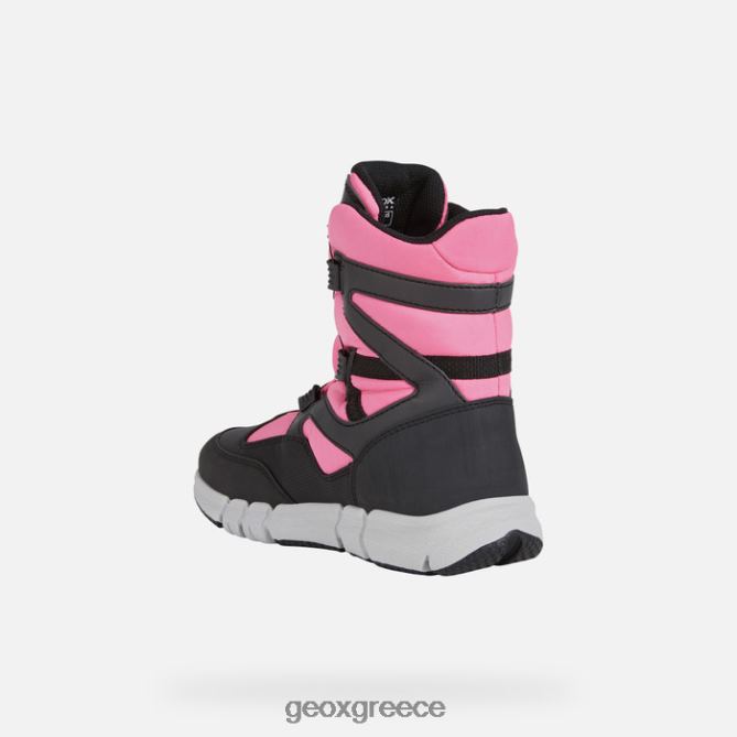 4DBLR01179 μαύρο/φλούο φούξια Geox flexyper abx κορίτσι