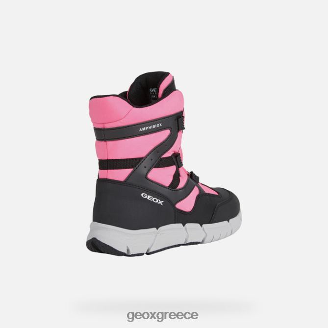 4DBLR01179 μαύρο/φλούο φούξια Geox flexyper abx κορίτσι
