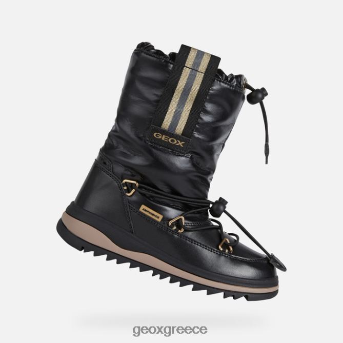 4DBLR01021 μαύρος χρυσός Geox adelhide abx κορίτσι