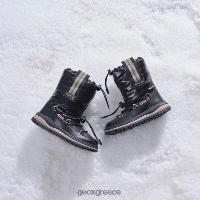 4DBLR01021 μαύρος χρυσός Geox adelhide abx κορίτσι