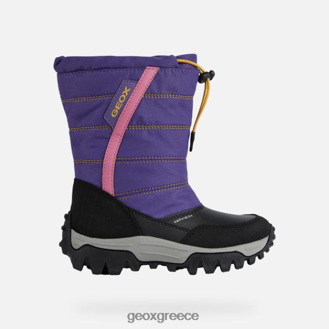 4DBLR01147 μωβ/μαύρο Geox himalaya abx junior