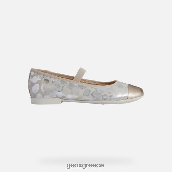 4DBLR01196 μπεζ/πλατινέ Geox κοριτσάκι plie