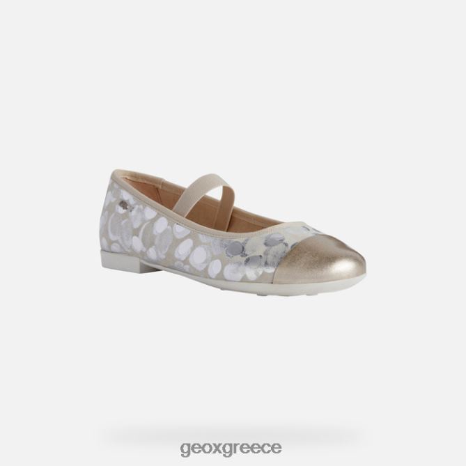 4DBLR01196 μπεζ/πλατινέ Geox κοριτσάκι plie