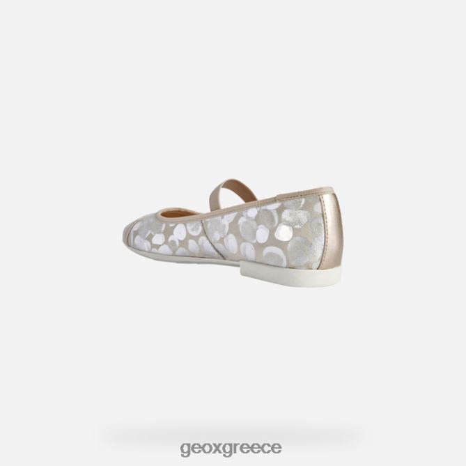 4DBLR01196 μπεζ/πλατινέ Geox κοριτσάκι plie