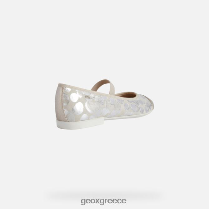 4DBLR01196 μπεζ/πλατινέ Geox κοριτσάκι plie
