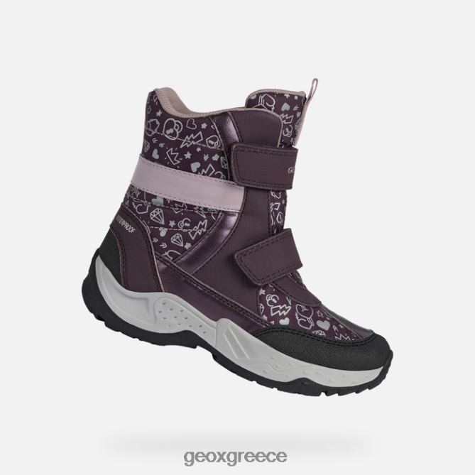 4DBLR01253 δαμάσκηνο/σκούρο τριαντάφυλλο Geox κορίτσι σεντιέρο