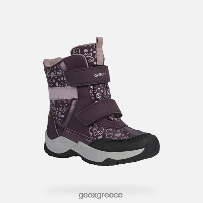 4DBLR01253 δαμάσκηνο/σκούρο τριαντάφυλλο Geox κορίτσι σεντιέρο