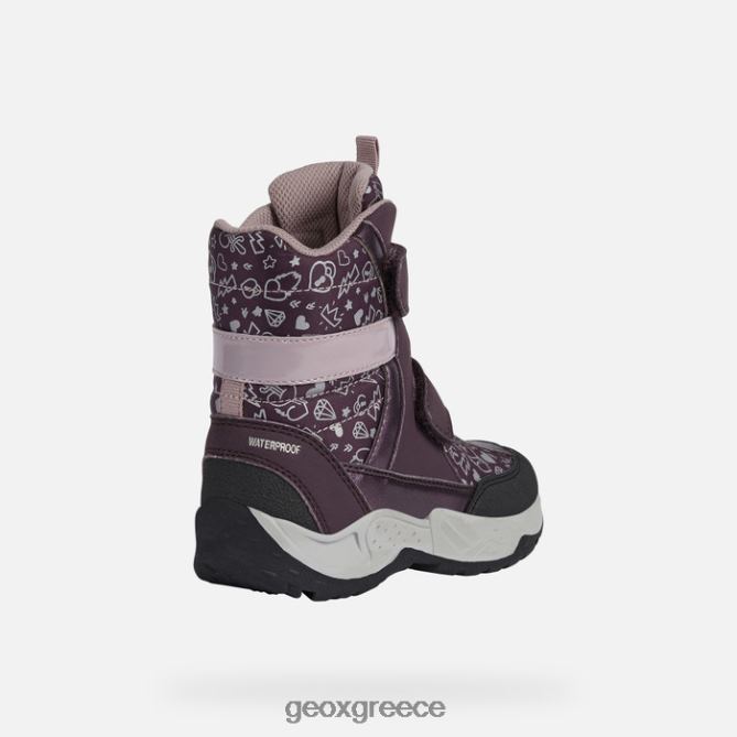 4DBLR01253 δαμάσκηνο/σκούρο τριαντάφυλλο Geox κορίτσι σεντιέρο