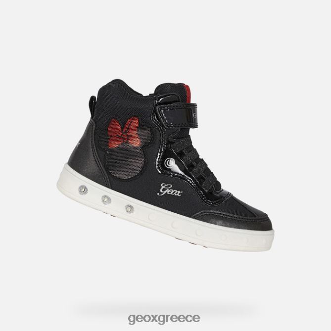 4DBLR01218 μαύρο κόκκινο Geox κορίτσι στον ορίζοντα