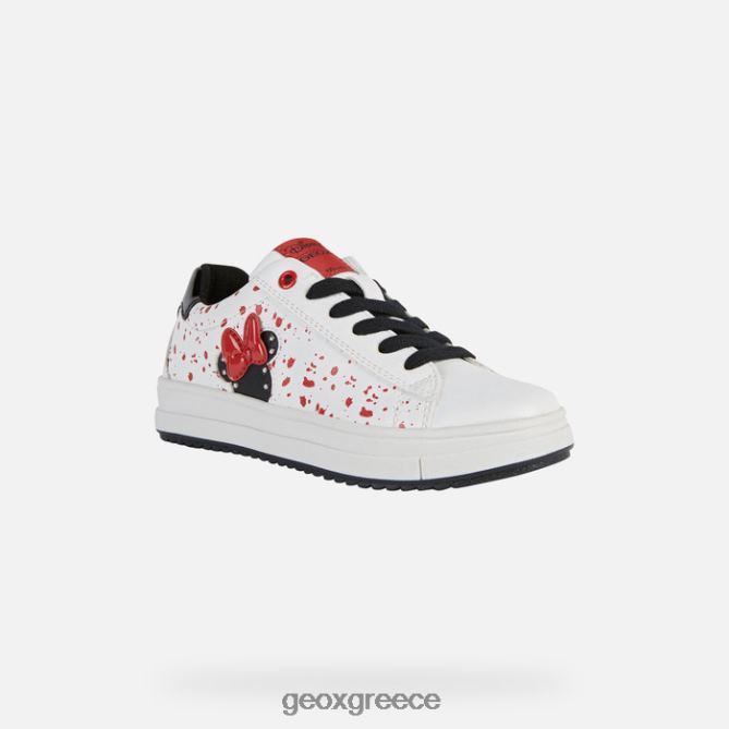 4DBLR01235 άσπρο μαύρο Geox Ρεβέκκα κορίτσι