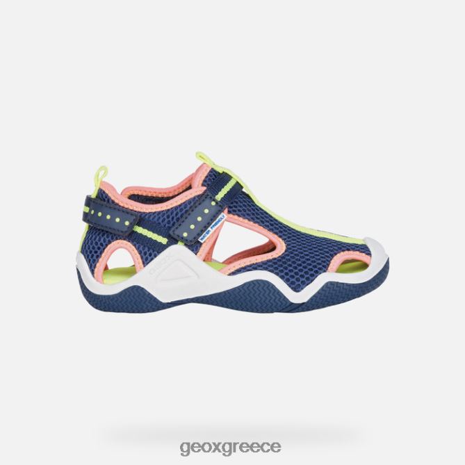 4DBLR01048 navy/fluo φούξια Geox wader junior