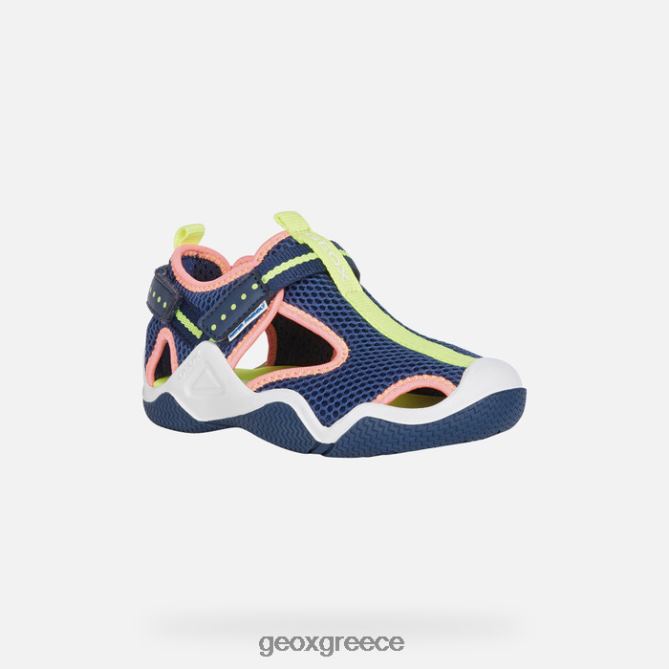 4DBLR01048 navy/fluo φούξια Geox wader junior