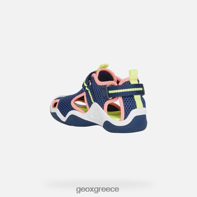 4DBLR01048 navy/fluo φούξια Geox wader junior