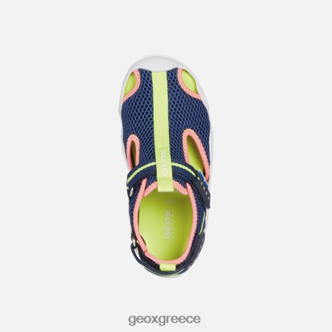 4DBLR01048 navy/fluo φούξια Geox wader junior