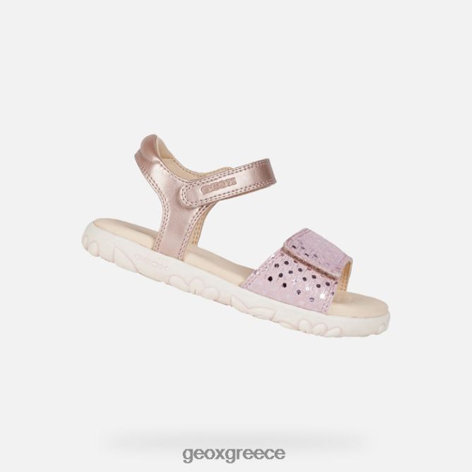 4DBLR01059 τριαντάφυλλο αντίκα Geox σανδάλι κορίτσι από την Αϊτή