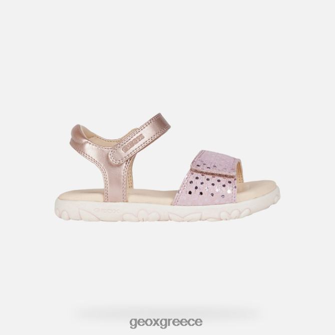 4DBLR01059 τριαντάφυλλο αντίκα Geox σανδάλι κορίτσι από την Αϊτή