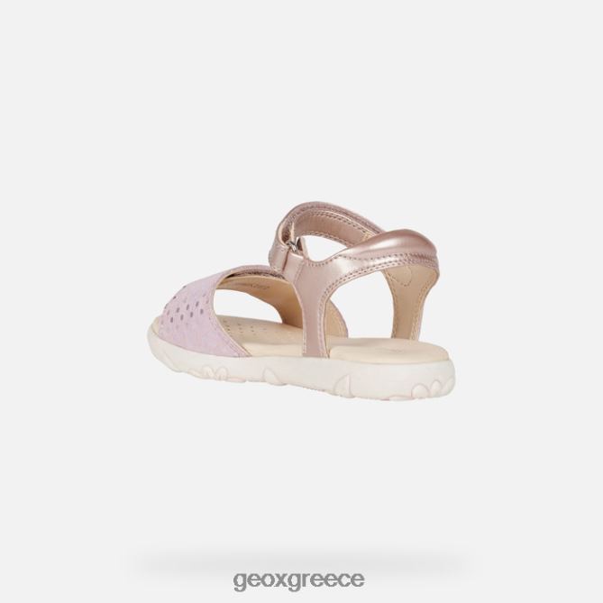 4DBLR01059 τριαντάφυλλο αντίκα Geox σανδάλι κορίτσι από την Αϊτή