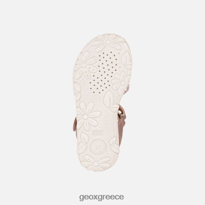 4DBLR01059 τριαντάφυλλο αντίκα Geox σανδάλι κορίτσι από την Αϊτή