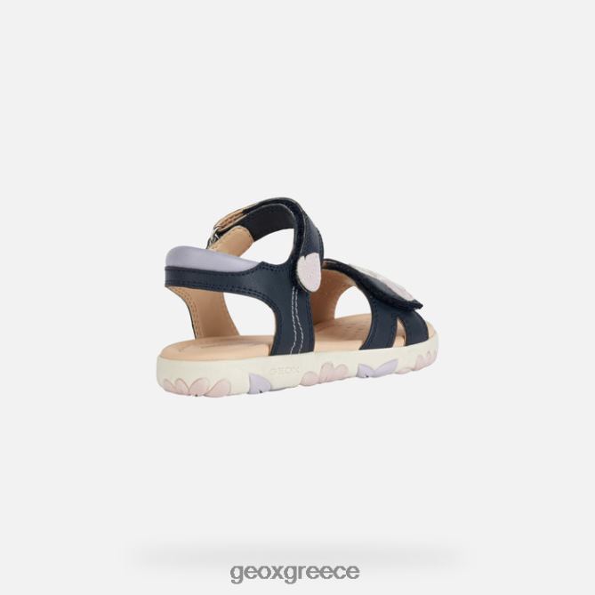 4DBLR01087 ναυτικό/ροζ Geox σανδάλι κορίτσι από την Αϊτή