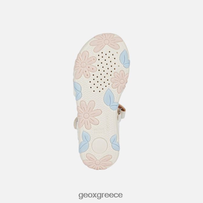 4DBLR01088 λευκό/ανοιχτό τριαντάφυλλο Geox σανδάλι κορίτσι από την Αϊτή