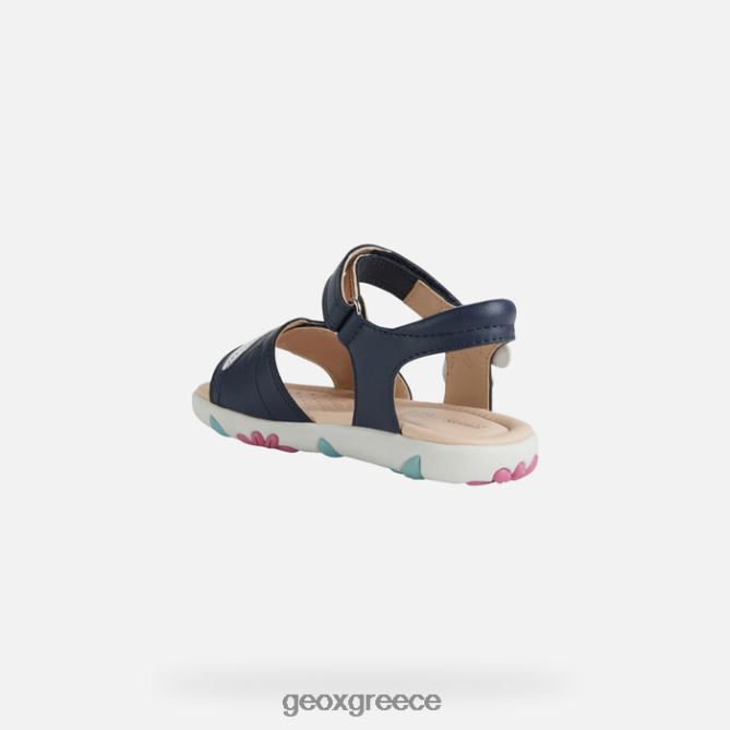 4DBLR01177 ναυτικό/λευκό Geox σανδάλι κορίτσι από την Αϊτή