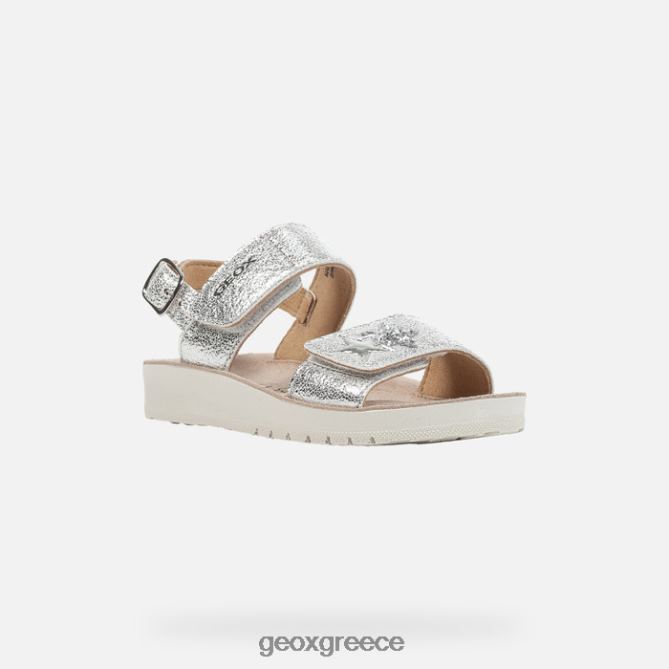 4DBLR01192 ασήμι Geox σανδάλι costarei girl