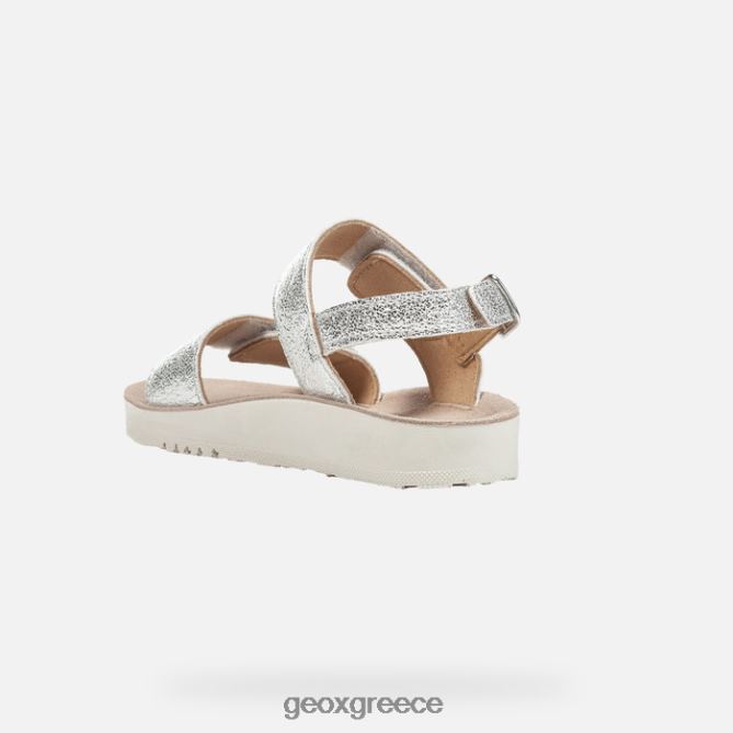 4DBLR01192 ασήμι Geox σανδάλι costarei girl