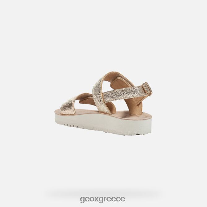 4DBLR01193 χρυσός Geox σανδάλι costarei girl