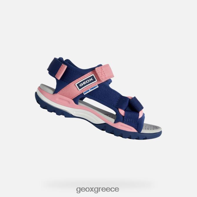 4DBLR01885 ναυτικό/ελαφρύ κοράλλι Geox κοπέλα borealis