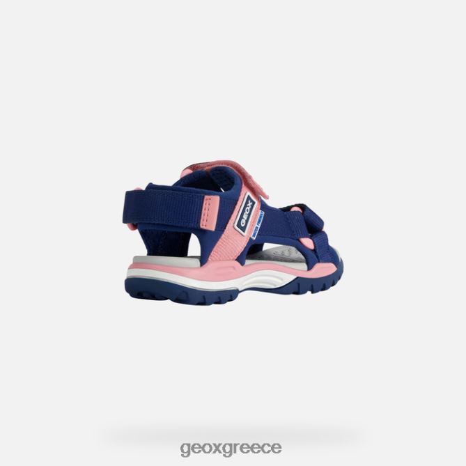 4DBLR01885 ναυτικό/ελαφρύ κοράλλι Geox κοπέλα borealis