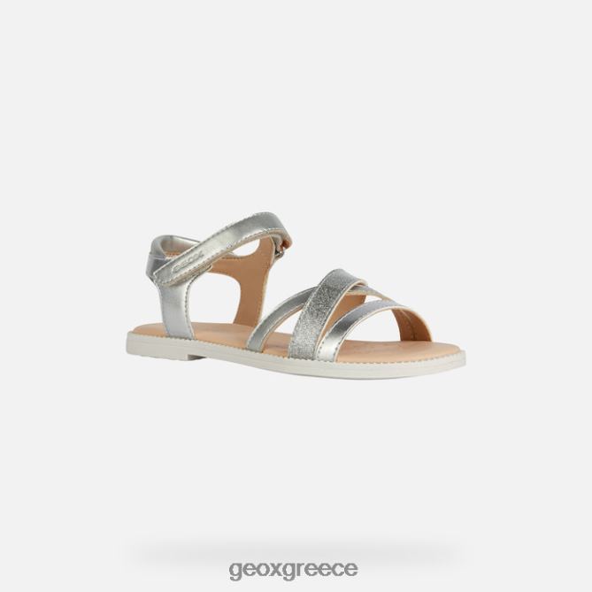 4DBLR01904 ασήμι Geox σανδάλι karly κορίτσι