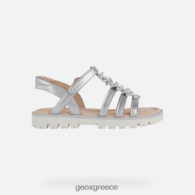 4DBLR01937 ασήμι Geox σανδάλι starblush κορίτσι