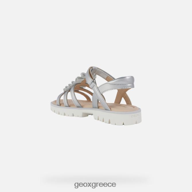 4DBLR01937 ασήμι Geox σανδάλι starblush κορίτσι