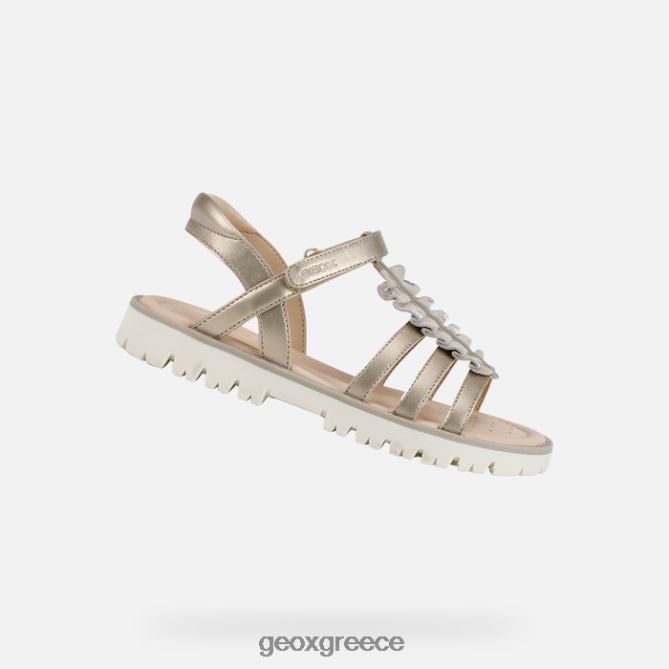 4DBLR01938 πλατίνα Geox σανδάλι starblush κορίτσι