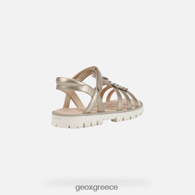4DBLR01938 πλατίνα Geox σανδάλι starblush κορίτσι