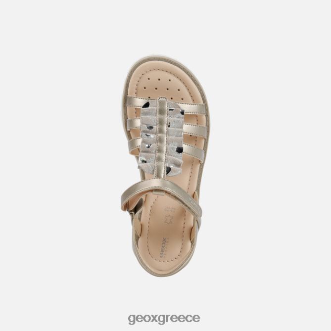 4DBLR01938 πλατίνα Geox σανδάλι starblush κορίτσι