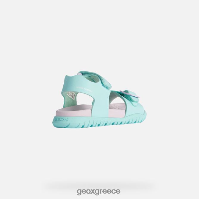 4DBLR0992 πράσινο της θάλασσας/λιλά Geox σανδάλι fusbetto junior