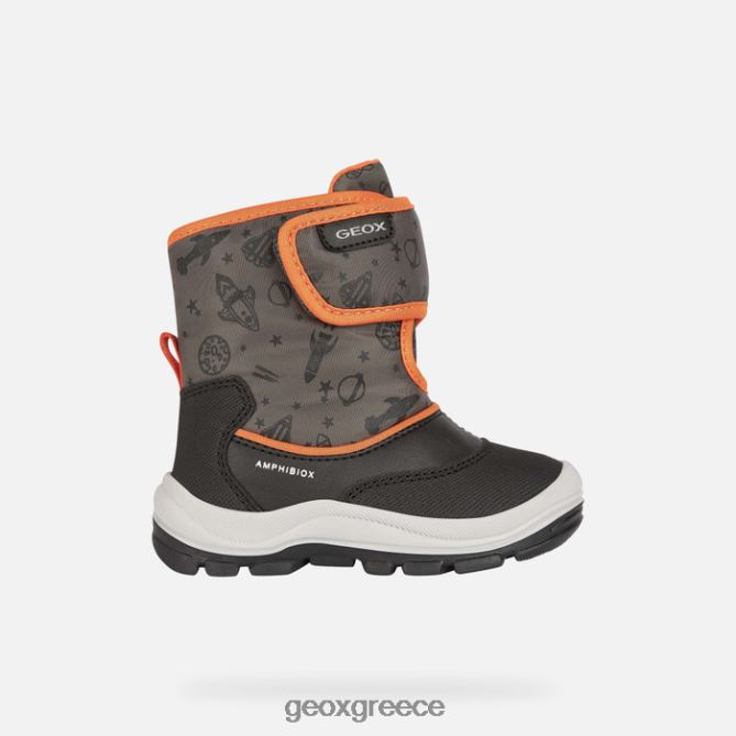 4DBLR01539 μαύρο/πορτοκαλί φλου Geox νήπιο flanfil abx