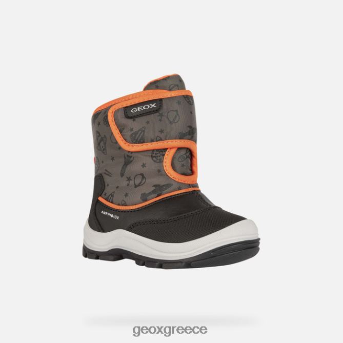 4DBLR01539 μαύρο/πορτοκαλί φλου Geox νήπιο flanfil abx