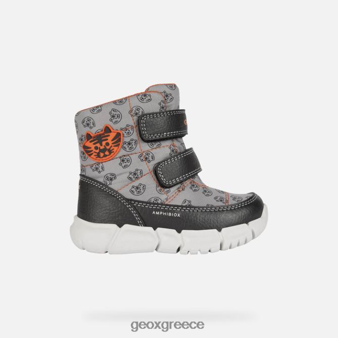 4DBLR0889 γκρι/πορτοκαλί Geox flexyper abx μωρό