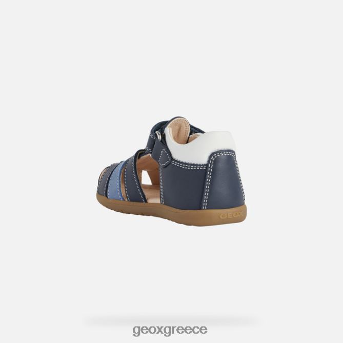 4DBLR01582 ναυτικό/λευκό Geox σανδάλι macchia αγοράκι