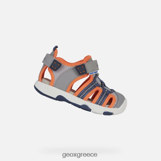 4DBLR01435 γκρι/πορτοκαλί φλούο Geox σανδάλι multy νήπιο