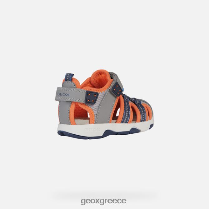 4DBLR01435 γκρι/πορτοκαλί φλούο Geox σανδάλι multy νήπιο